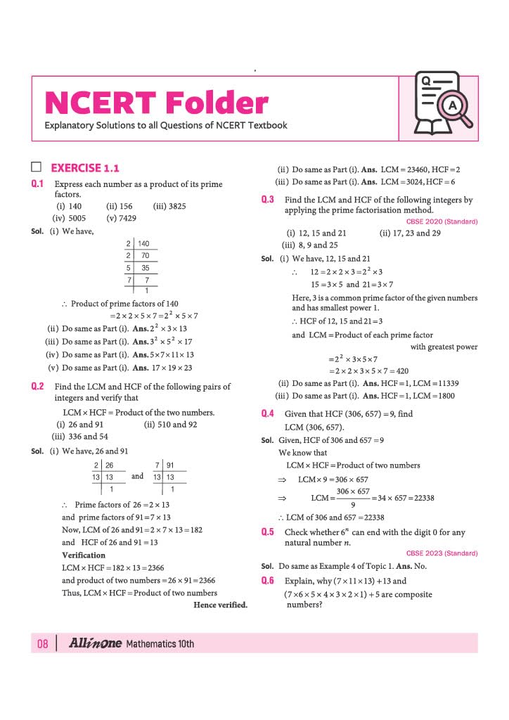 Arihant All in One Mathematics Class 10 for CBSE Exam 2026-27 | NCERT Based Complete Theory, Practice Exercises, CBQs, A-R, Sample Papers & Mind Maps | Revised Edition as per Latest Syllabus