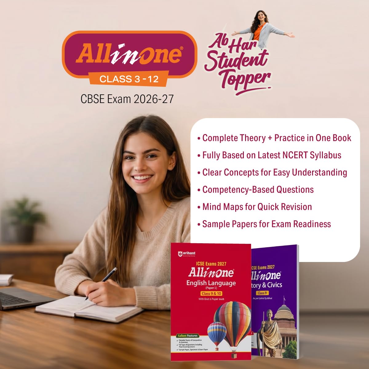 Arihant All in One Social Science Class 10 for CBSE Exam 2026-27 | NCERT Based Complete Theory, Practice Exercises, CBQs, A-R, Sample Papers & Mind Maps | Revised Edition as per Latest Syllabus