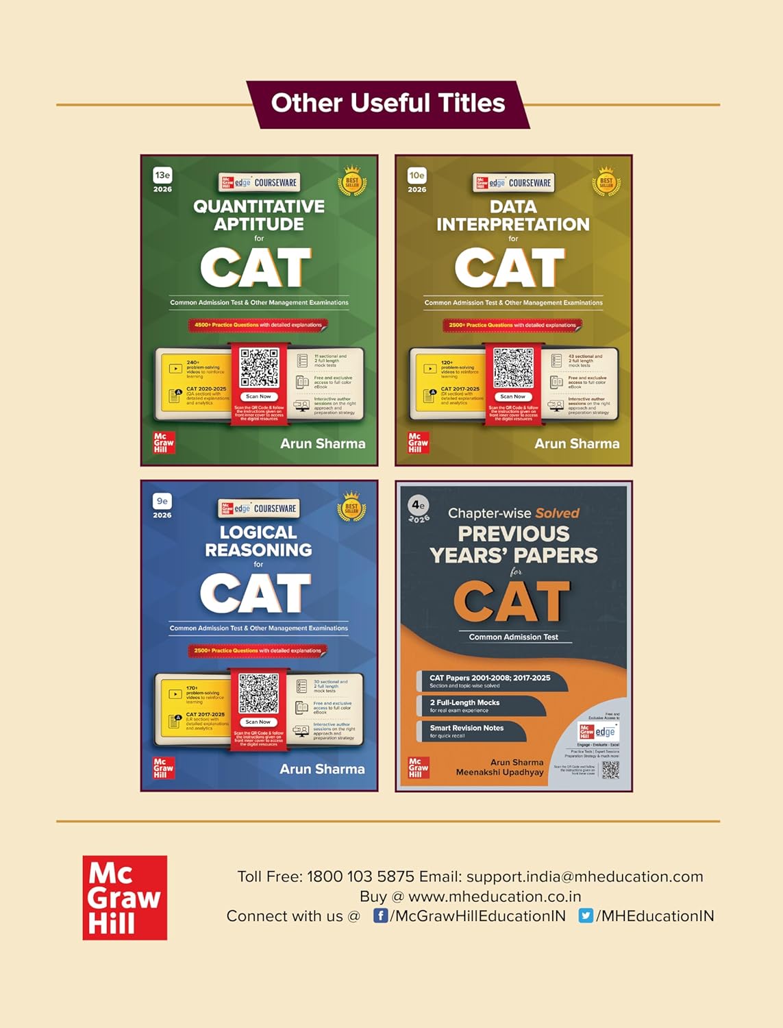 Courseware on Verbal Ability & Reading Comprehension, 13e for CAT 2026 by Arun Sharma | 2500+ Solved Questions, 170+ Videos & 6 Sectional Tests