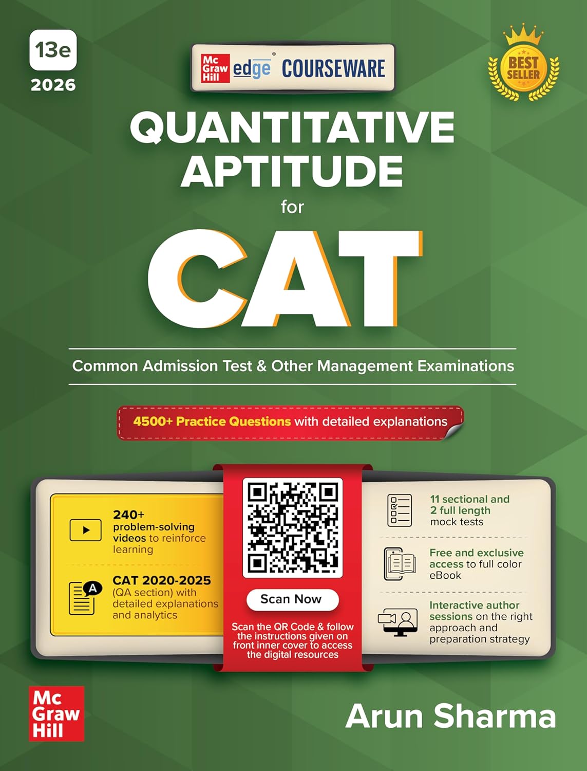 Courseware on Quantitative Aptitude, 13e for CAT 2026 by Arun Sharma | Solved PYQs (2020-25), 4500+ Questions & 13 Mock Tests