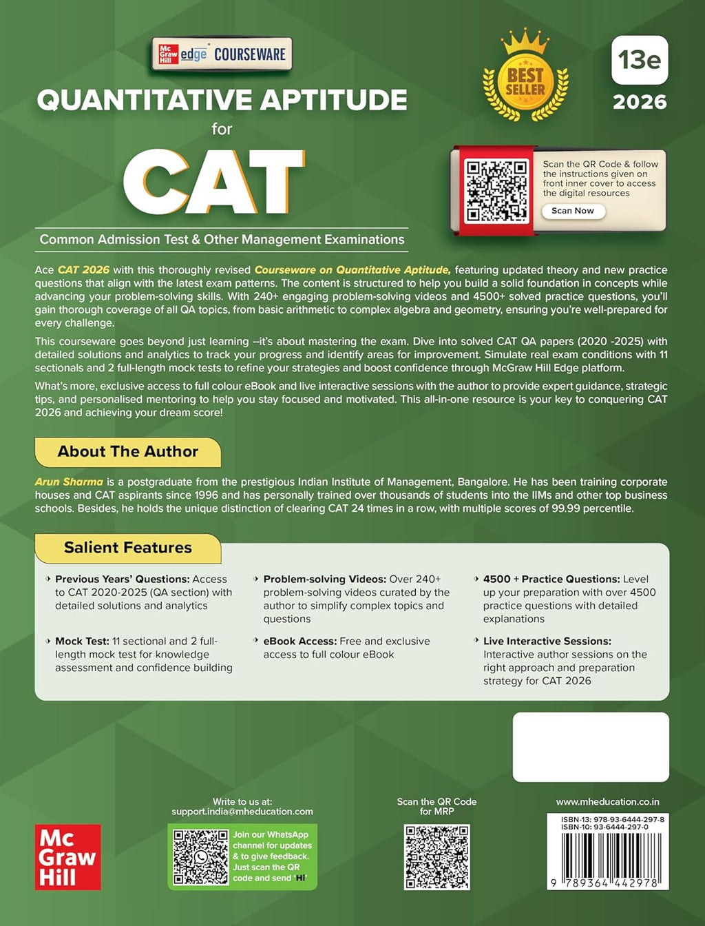 Courseware on Quantitative Aptitude, 13e for CAT 2026 by Arun Sharma | Solved PYQs (2020-25), 4500+ Questions & 13 Mock Tests