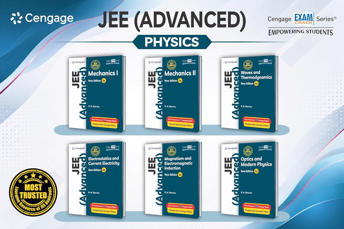 Cengage Physics Combo for JEE Advanced | Mechanics I & II, Waves, Electrostatics, Magnetism, Optics | Set of 6 Books with Concept Videos & Assessments