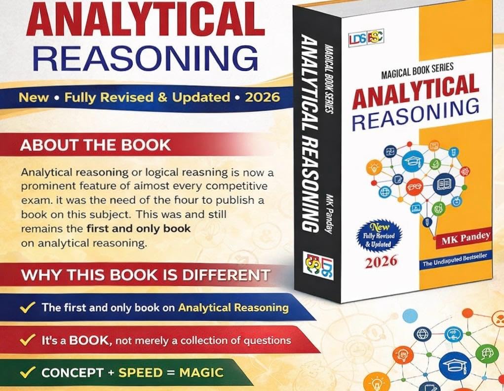 Analytical Reasoning Book 2026 Edition, Magical Book Series, Fully Revised & Updated, Competitive Exam Preparation Guide - MK Pandey