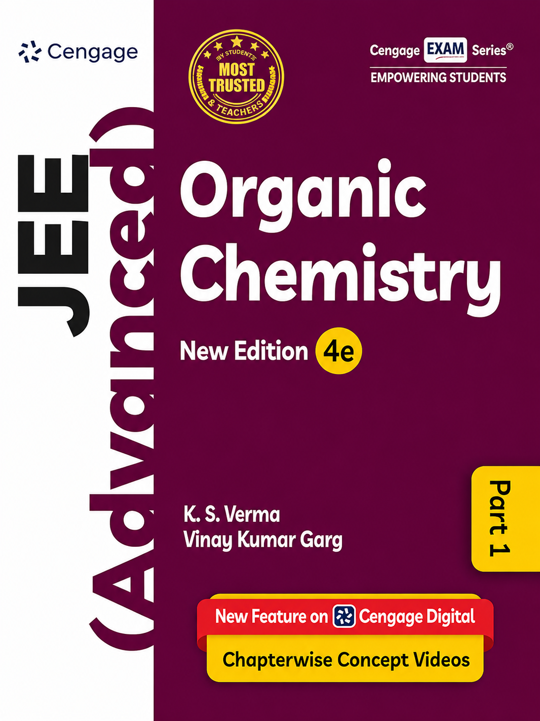 Cengage JEE (Advanced) Organic Chemistry Part 1 with Chapterwise Concept Videos & Online Assessments