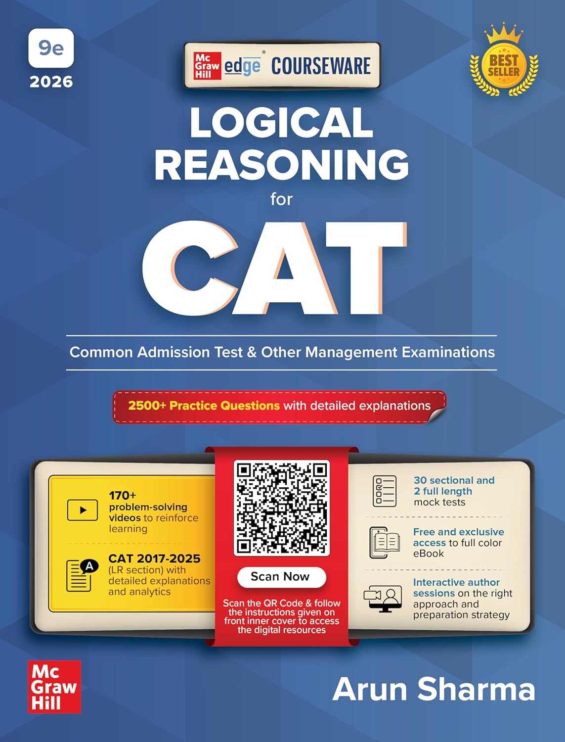 Courseware on Logical Reasoning, 9e for CAT 2026 by Arun Sharma | Solved PYQs (2017-25) | 170+ Problem Solving Videos | 2500+ Practice Questions | 30 LR Mock Tests | MBA Entrance Exam Preparation